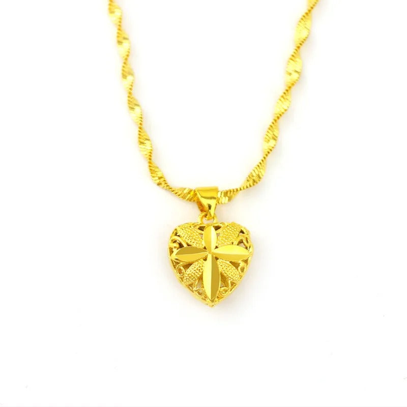 Gold Aura Heart Necklace